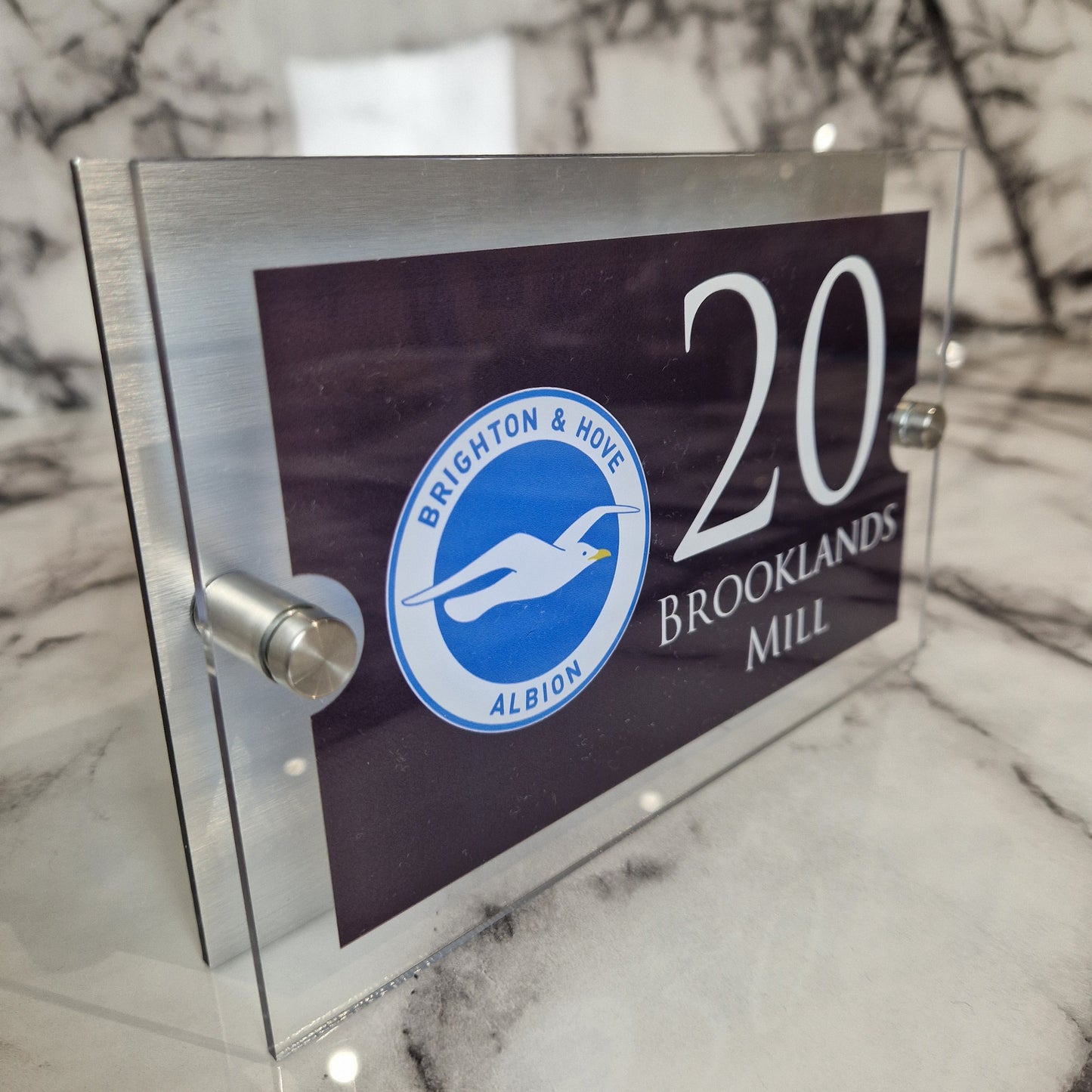 Personalised Football-inspired House Sign Brighton Badge