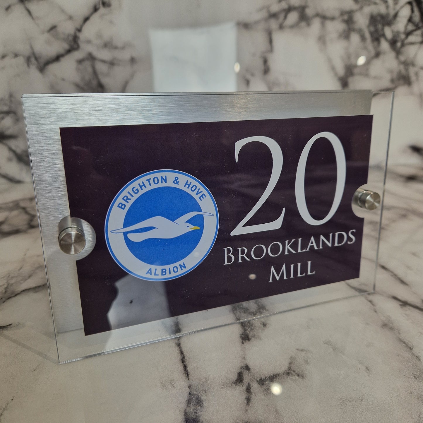 Personalised Football-inspired House Sign Brighton Badge