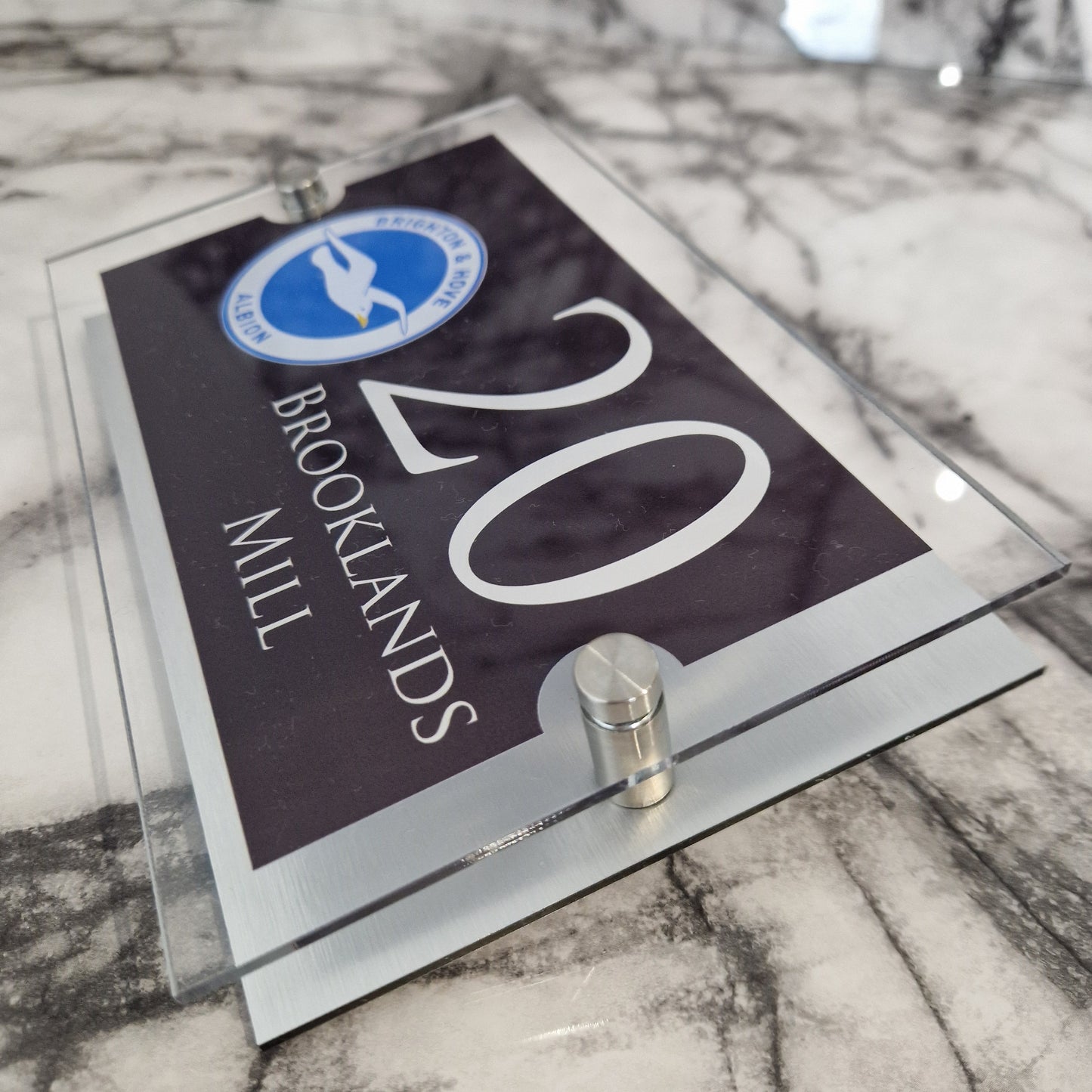Personalised Football-inspired House Sign Brighton Badge