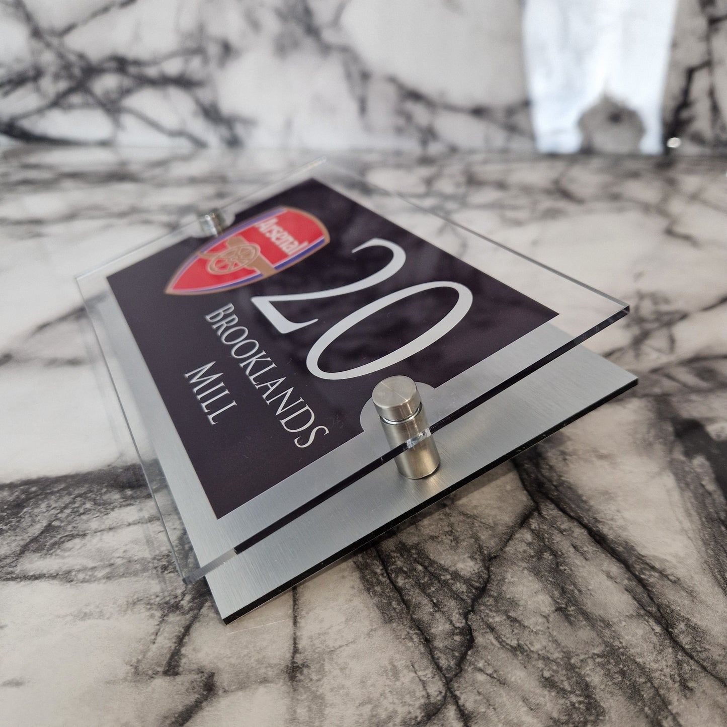 Personalised Football-inspired House Sign Arsenal Badge