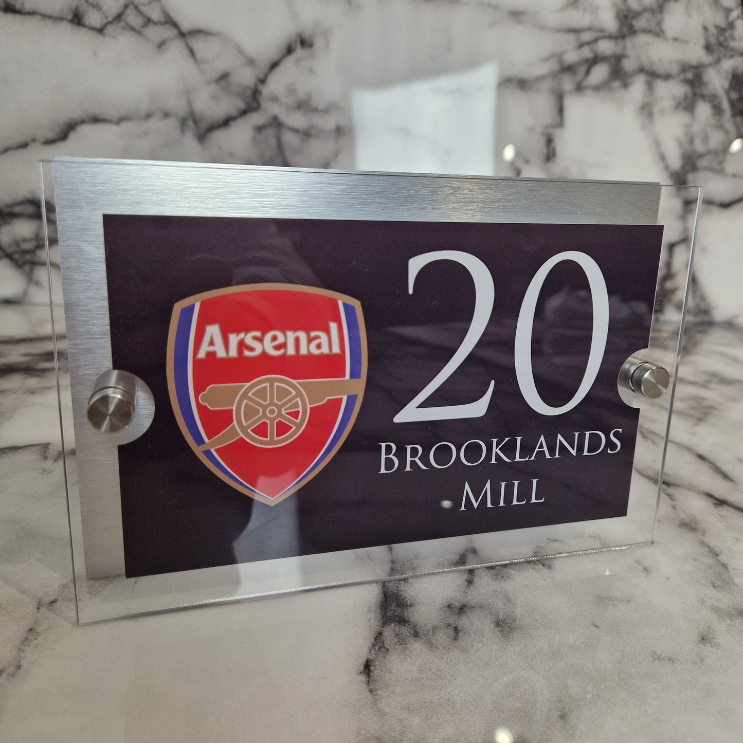 Personalised Football-inspired House Sign Arsenal Badge