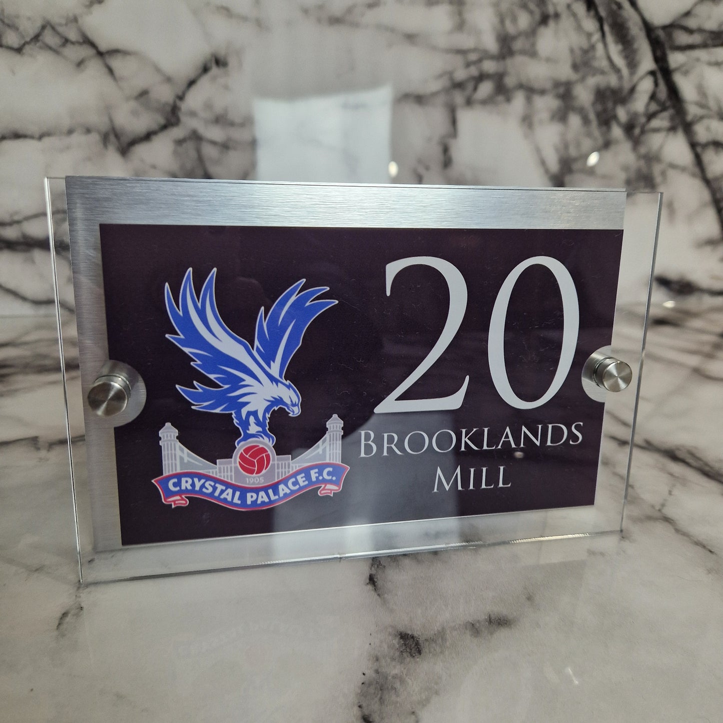 Personalised Football-inspired House Sign Crystal Palace Badge