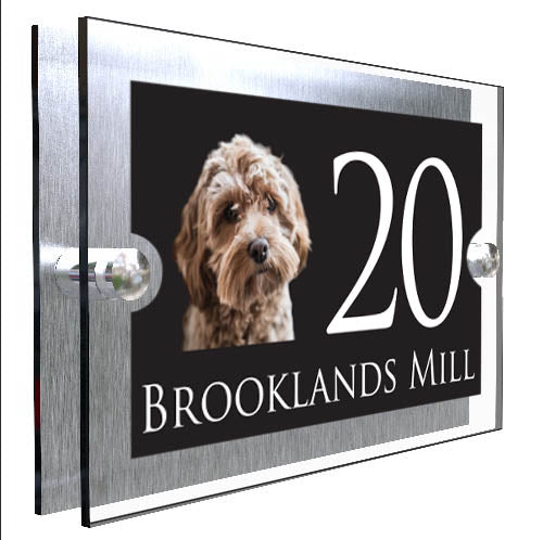 Personalised Dog Plaque With House Number And Street Name Cockapoo