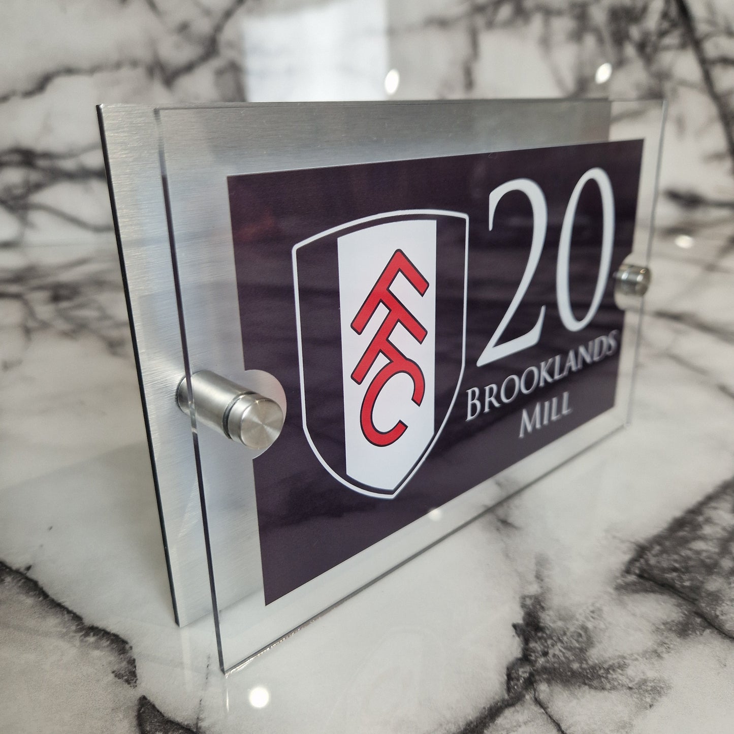 Personalised Football-inspired House Sign Fulham Badge