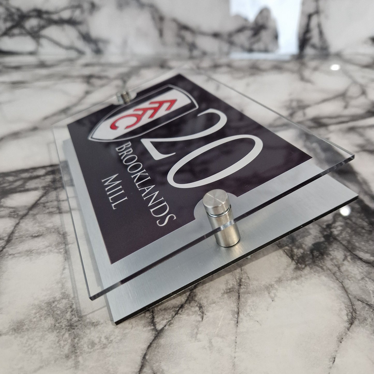 Personalised Football-inspired House Sign Fulham Badge