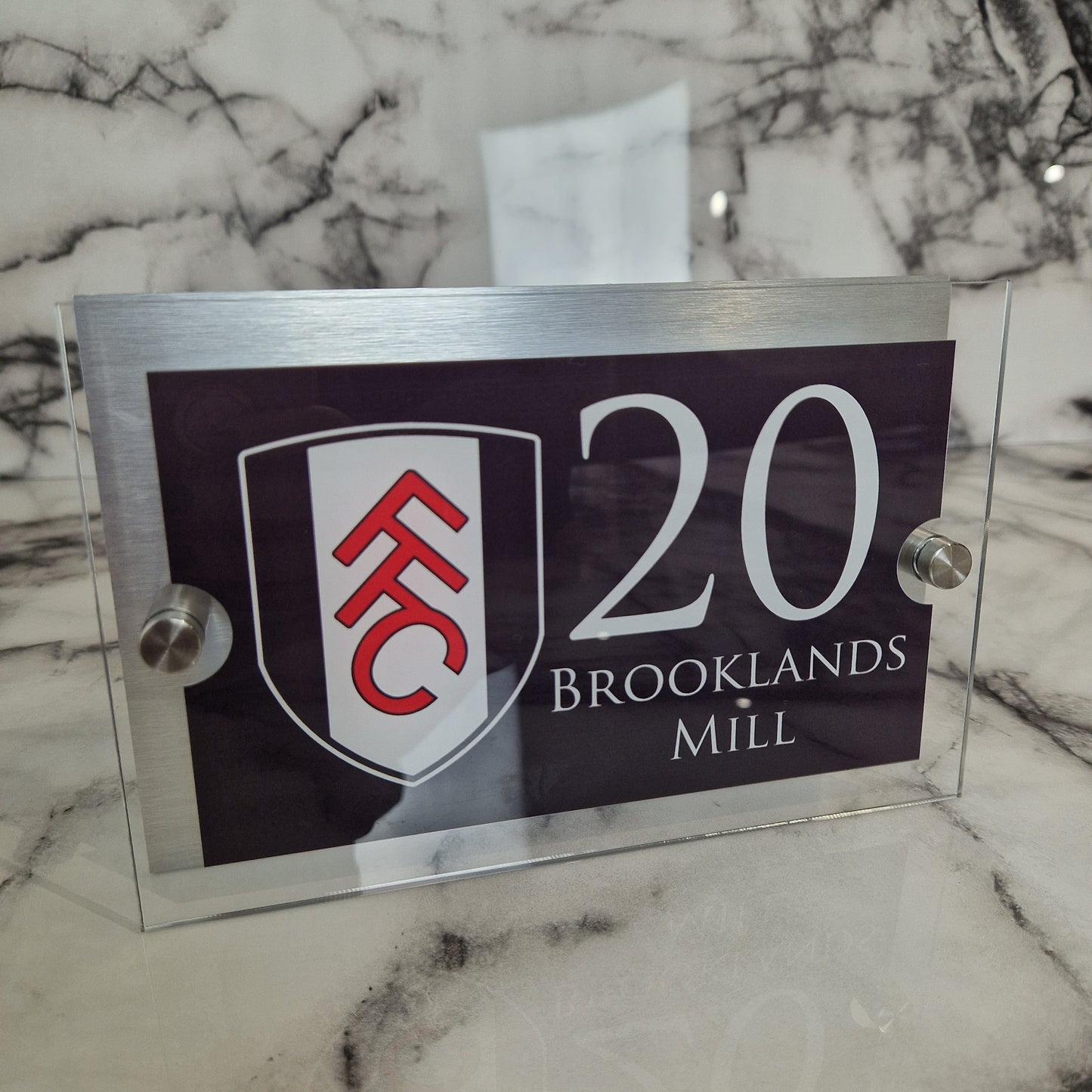 Personalised Football-inspired House Sign Fulham Badge