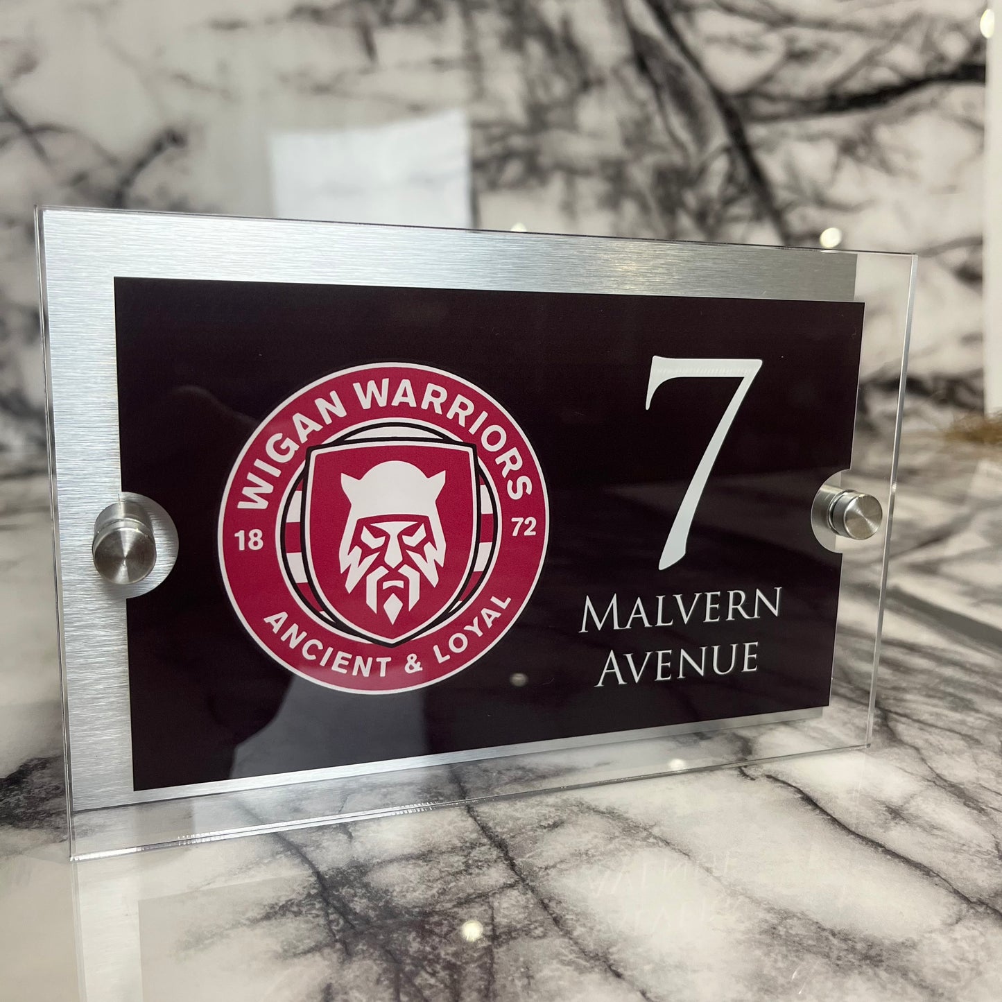 Personalised Rugby-inspired House Sign Wigan Warriors