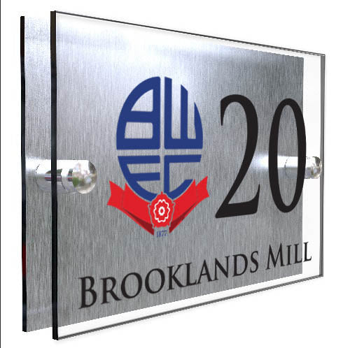 Personalised Football-inspired House Sign Bolton Wanderers Badge