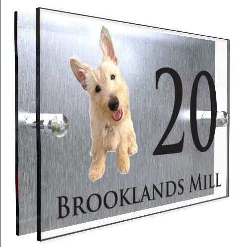 Personalised Dog Plaque With House Number And Street Name Scottish Terrier Wheaten