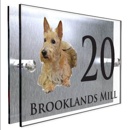 Personalised Dog Plaque With House Number And Street Name Scottish Terrier Wheaten