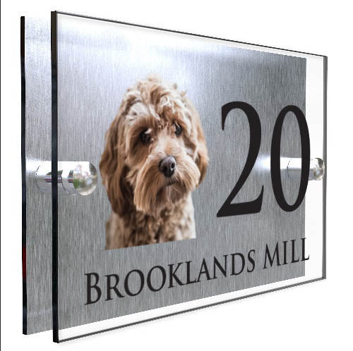 Personalised Dog Plaque With House Number And Street Name Cockapoo