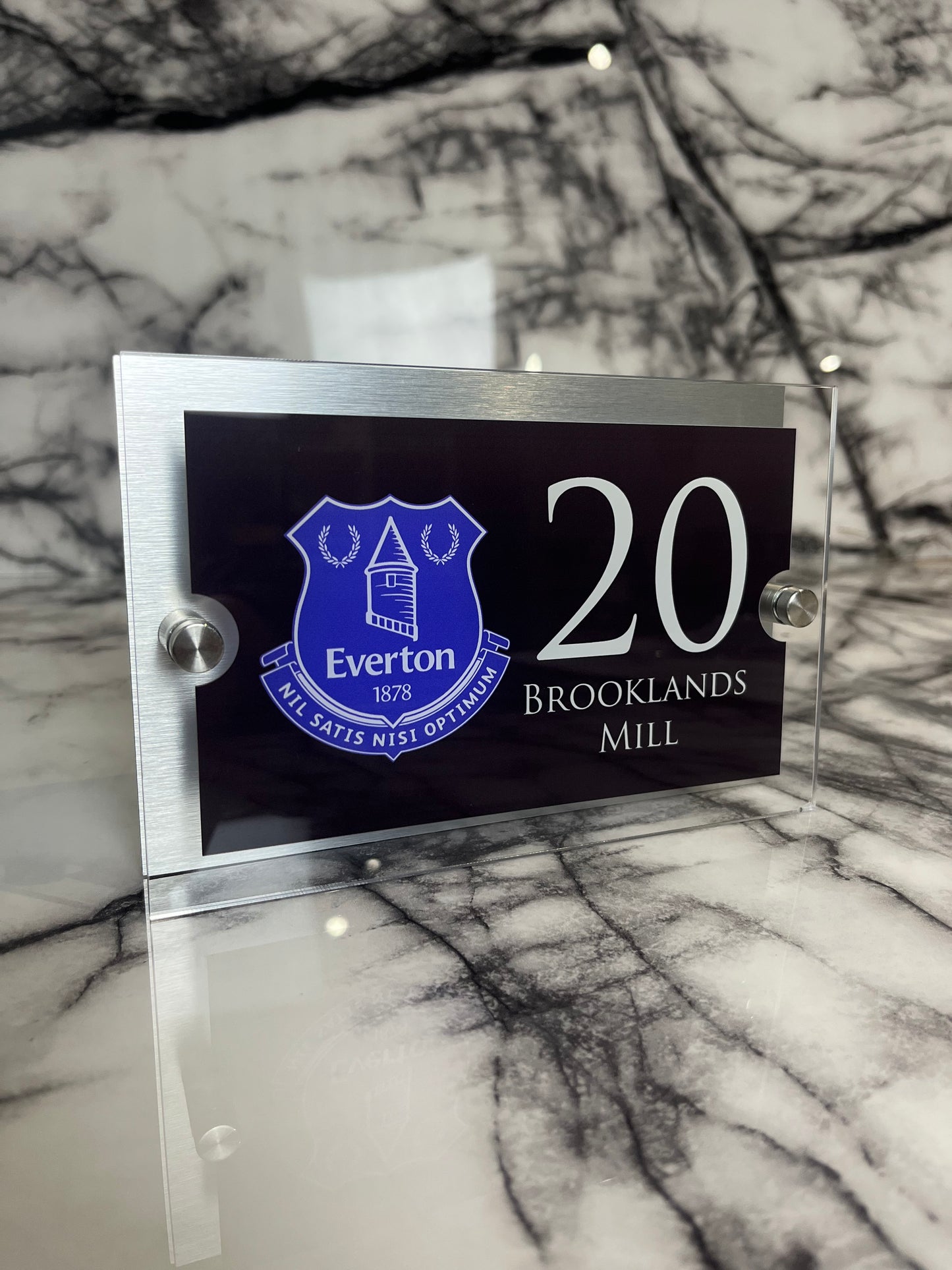 Personalised Football-inspired House Sign Everton Badge