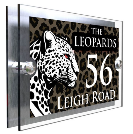 Personalised Rugby-inspired House Sign Leigh Leopards